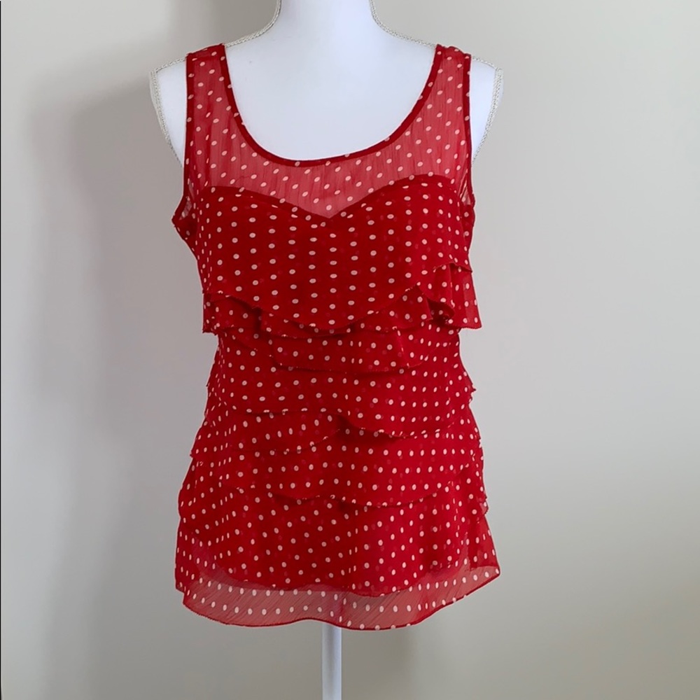 Akira Black Label Red polka dot top